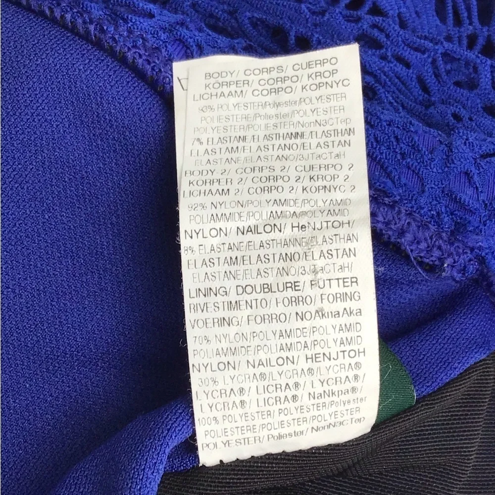 Ralph Lauren Royal Blue Lace One-piece Swimming Suit